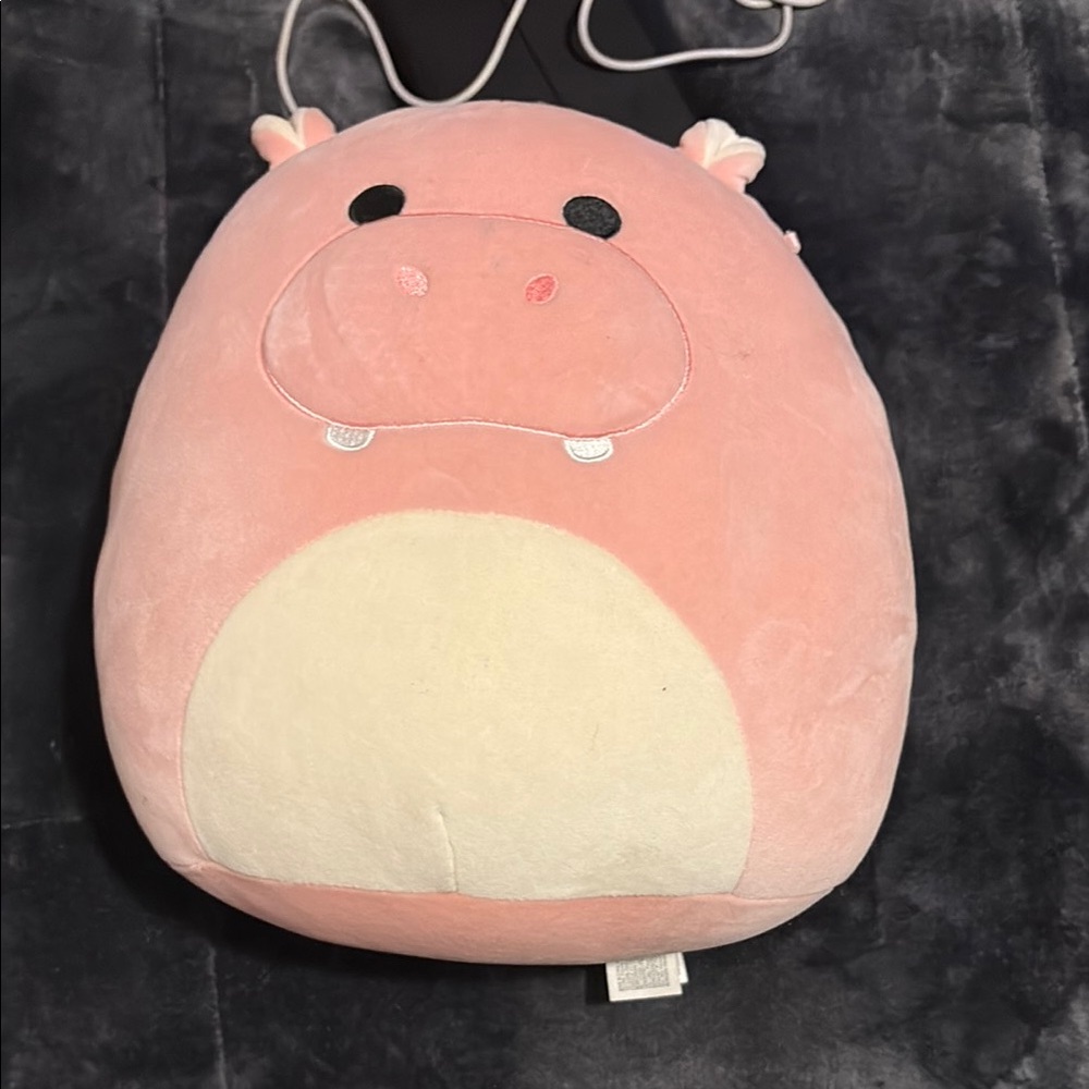 Squishmallows Pink and Cream Hippo Plush